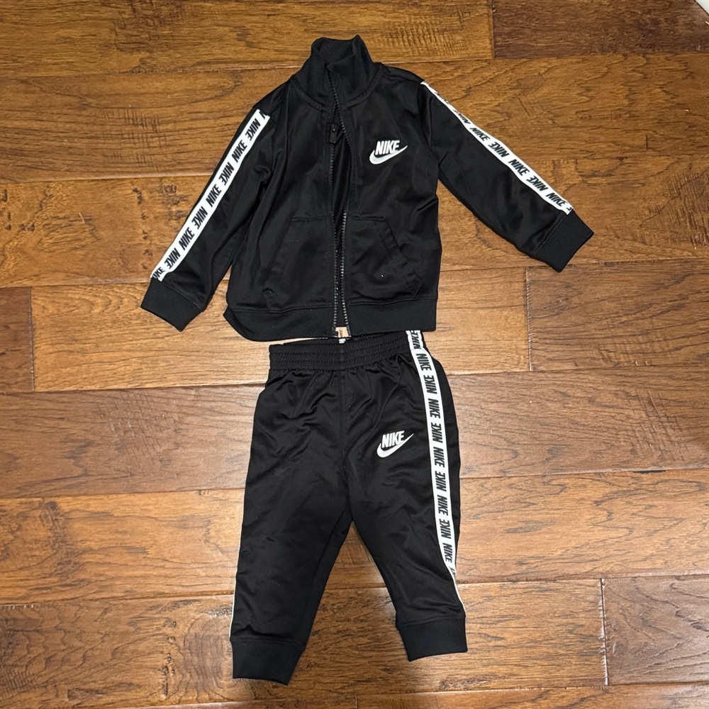 Nike Black Tracksuit with White Accents